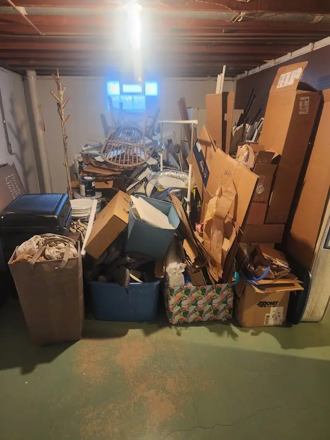 Roll-off dumpster container at job site for Cleanout Dumpster Rental in Union Vale